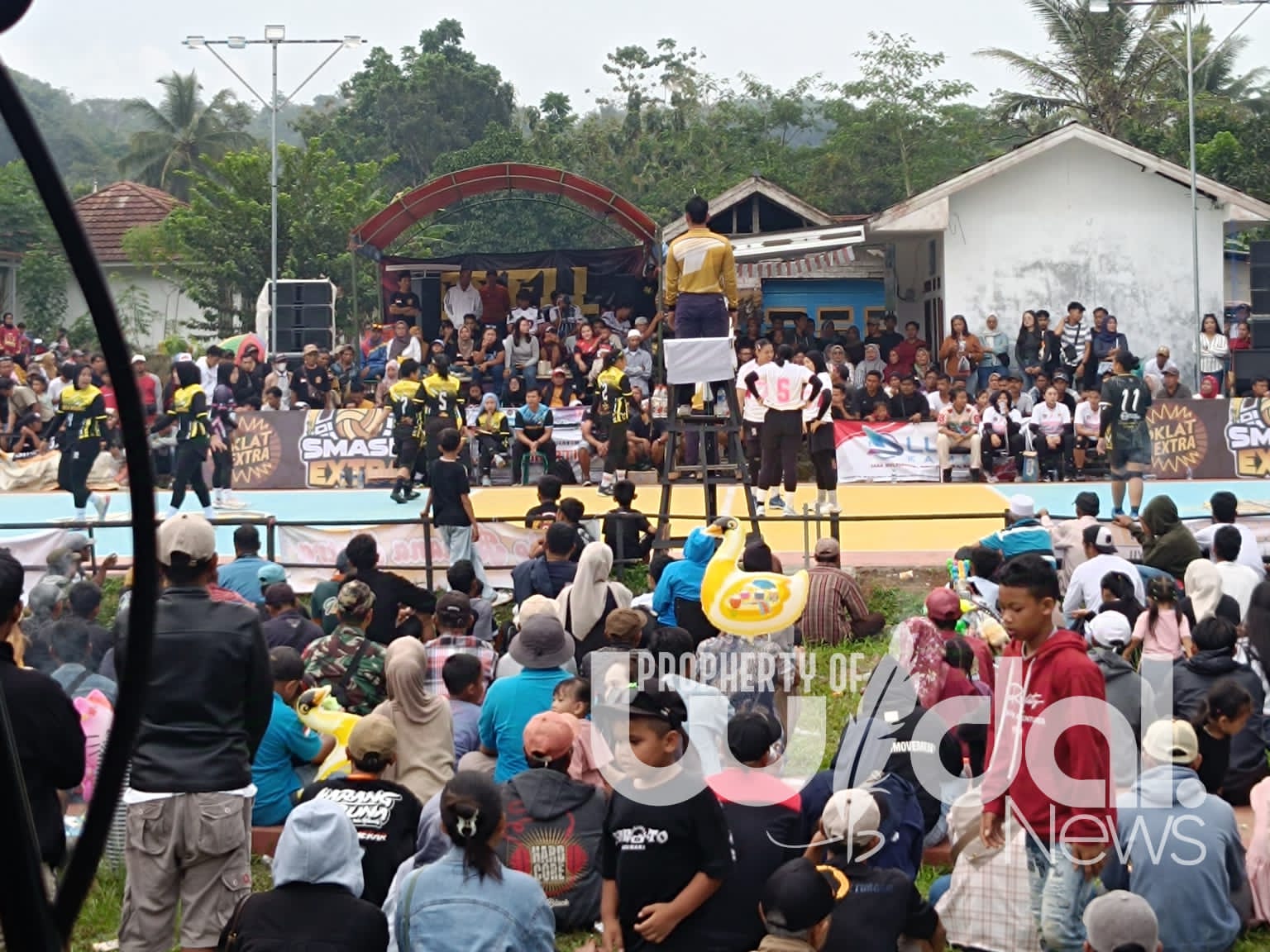 ‎Semarak Open Tournament Bola Voli Putri Karya Mekar Cup 2025 di Desa Mekar Jaya.