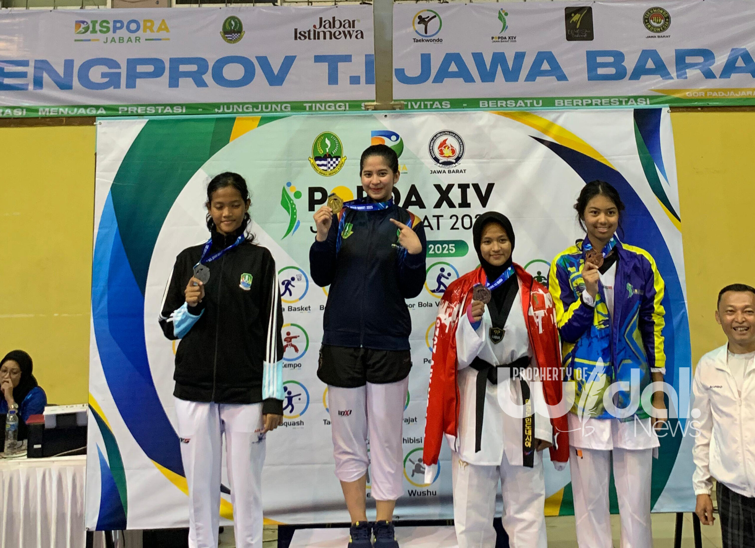 Taekwondo Kota Sukabumi Tambah Koleksi Medali Emas di POPDA XIV Jabar 2025